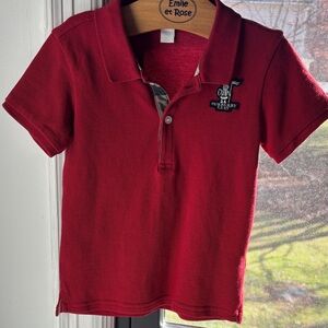 BURBERRY Red Kids Polo Shirt